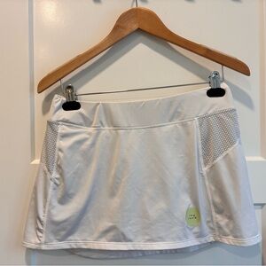 White Athletic skort Augusta Sportswear golf tennis pickleball women medium